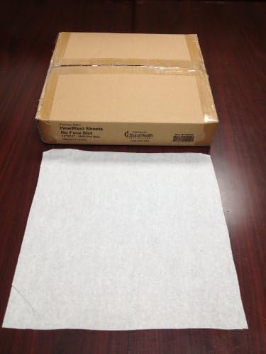 Premium 12"x12" White Headrest Squares, 1000 per Box