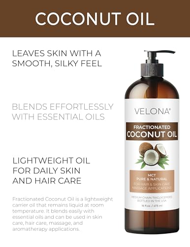 velona MCT Coconut Oil - 16 fl oz, Fractionated, with Pump