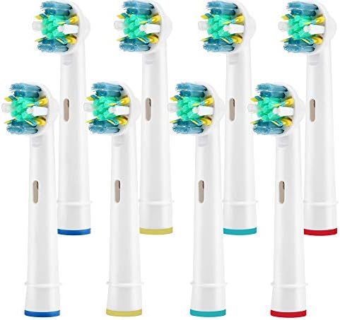Toothbrush Replacement Heads Refill for Oral Electric Toothbrush Pro 1000 Pro 3000 Pro 5000 Pro 7000 Vitality Floss Action,8 Count with Covers
