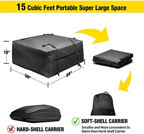 Leader Accessories Roof Rack Cargo Basket 64"x39"x4" for SUV Truck Van Car | 150 lbs Capacity, Alloy Steel with Rust-Resistant , Easy Assembly, Extra Storage for Luggage, Camping & Outdoor Road Travel