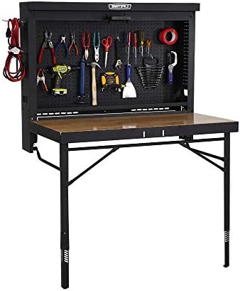 LIFETIME Products Wall Mounted Work Table, 4', Wood Varnish (80421)