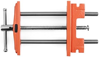 Pony Jorgensen 27091 Medium Duty Woodworker's Vise, Orange, Grey, 9-Inch By 7-Inch | 7" Jaw Width, 9" Maximum Opening, Bench Vice for Medium Duty Home