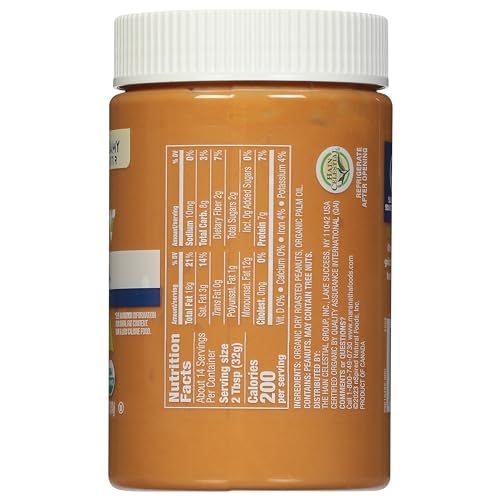 MaraNatha Organic Creamy Peanut Butter Spread, No Stir, 16 Ounce Jar