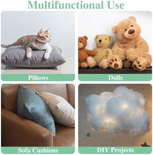 Premium Polyfill Stuffing for Stuffed Animals - Resilient Pillow Stuffing