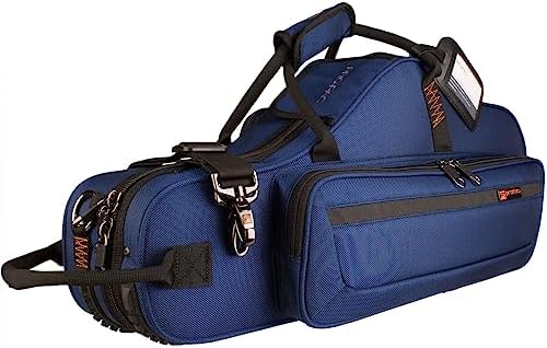 Protec Alto Saxophone Contoured PRO PAC Case with Flute Pocket, Blue, Model PB304CTBX