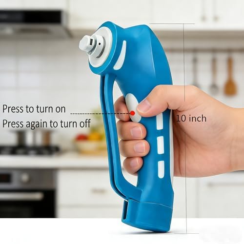 Cordless Electric Spin Scrubber with 6 Brush Heads & 2 Rechargeable Batteries, Power Scrubber for Shower Tile Grout Tub Bathroom Cleaning