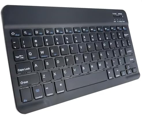 BoxWave Keyboard Compatible with Motorola Bravo MB520 - SlimKeys Bluetooth Keyboard, Portable Thin with Chiclet-Style Keys - Jet Black