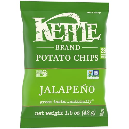 Kettle Brand Potato Chips, Jalapeno Kettle Chips, Party Size, 13 Oz