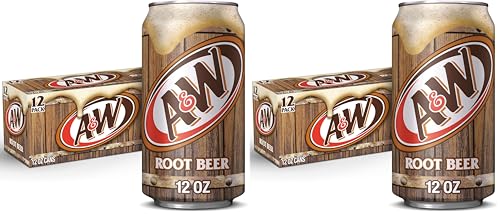A&W Root Beer Soda, 12 fl oz cans, 12 pack