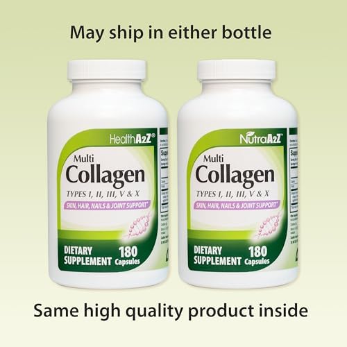 HealthA2Z Multi Collagen Pills 1735mg, 180 Capsules (60 Servings)