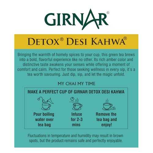 Girnar Detox Green Tea, (36 Teabags)