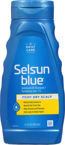 Selsun Blue Itchy Dry Scalp Anti-Dandruff Shampoo, 11 fl. oz., Extra-Hydrating Formula, Pyrithione Zinc 1%