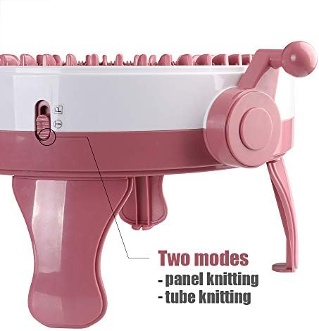 Umootek SENTRO 40 Needles Knitting Machine with Electric Adapter, Knitting Board Rotating Double Loom, Smart Weaving Loom Round Knitting Machines