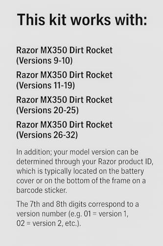 MX350 Razor Battery Replacement - Includes Wiring Harness (8 ah capacity - 24 volt system) by Vici Battery™ - does not work with 3 hole connector