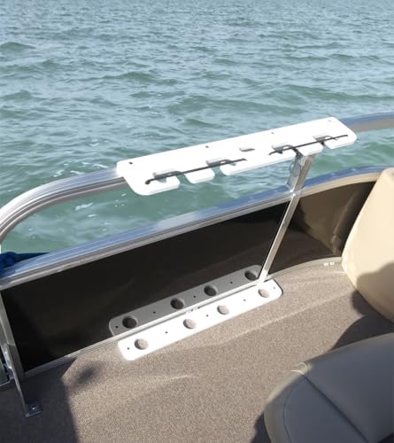 Brocraft Deluxe 4 Rod Pontoon Boat Tackle Rack
