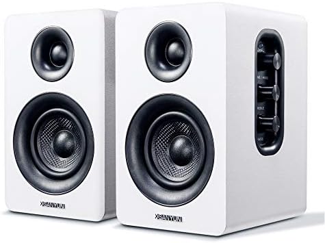 Sanyun SW208 3" Active Bluetooth 5.0 Bookshelf Speakers, Built-in 24bit DAC