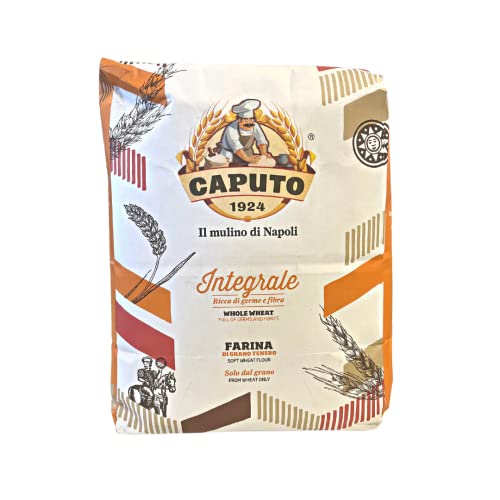 Antimo Caputo Integrale Whole Wheat Flour 11 LB Bag - Naturally contains Wheat Bran & Germ, From Italy