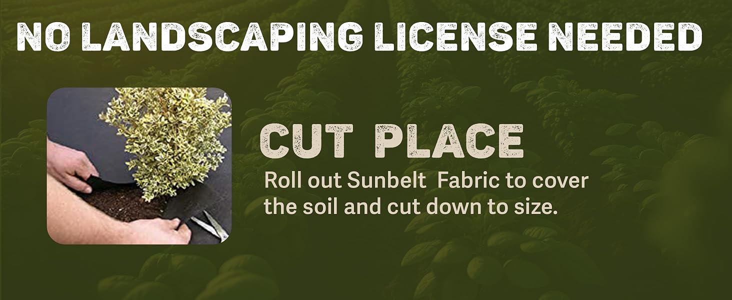 DeWitt Sunbelt 3.2oz 4' x 100' Woven Weed Barrier Landscape Fabric Ground Cover
