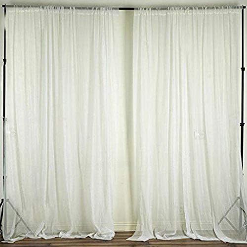 AK TRADING CO. 120" Wide (10Ft Wide) Sheer Voile Drape Panels for Backdrop, Wedding Events, Ceiling Drapes, Event Masking, & Decor - Select from 6ft to 50ft Length. (10 feet x 20 feet, Red)