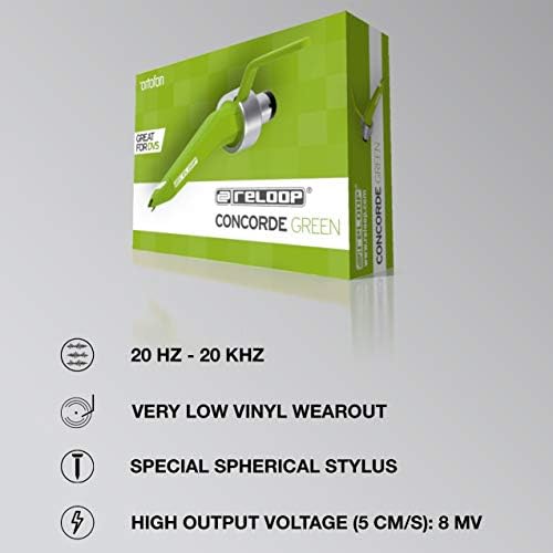 Reloop Concorde Black (by Ortofon) Turntable Cartridge for DJ, Black
