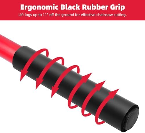 51.18"" Timberjack Log Lifter, Adjustable Log Roller Cant Hook, Heavy-Duty Carbon Steel Log Jack for Rolling and Raising Up The Logs, Log Roller Tool