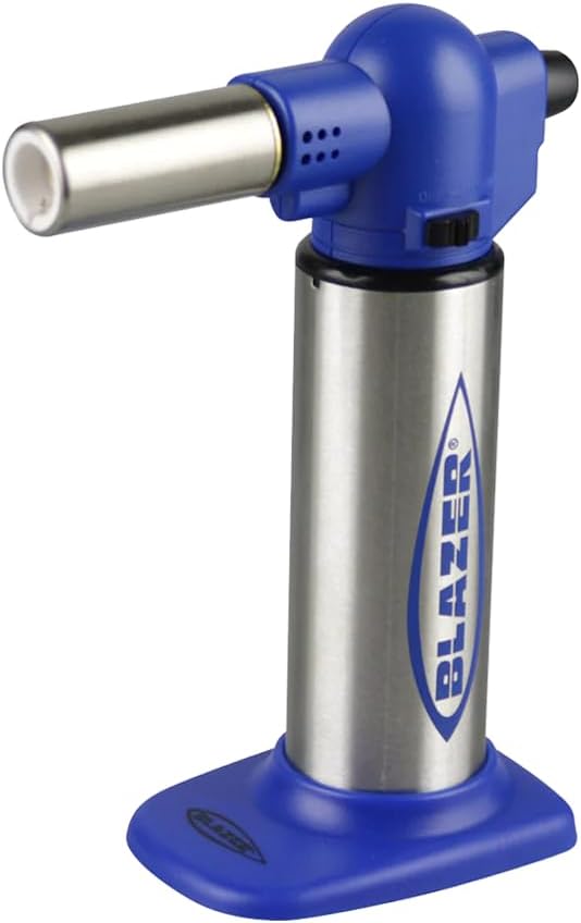 Big Buddy Refillable Turbo Torch Lighter- White Culinary Blow Torch, Butane Refillable