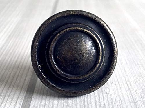 3.75" C-C Bail Drawer Pull Drop Dresser Pull Dark Antique Bronze Swing Drawer Handle Vintage Style 3 3/4" 96 mm Centers (Bail Pull- 3.75" (96 mm) Centers, Dark Antique Bronze)