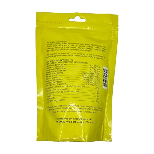 Real Growers Recharge 16oz – Mycorrhizae & Soil Microbes Instant Compost Tea for Root Growth, Transplant Support & Nutrient Uptake