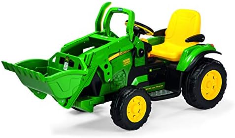 Peg Perego John Deere Ground Loader Tractor Extra-Large 12 Volt Ride on Tractor for Kids Ages 3-7