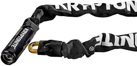 Kryptonite Keeper 785 Bike Chain Lock, 2.8 ft Heavy Duty Anti-Theft Lock | 7mm Manganese Steel Links, 85cm Length, Disc-Style Cylinder, Nylon Sleeve for Motorcycle, Scooter, Gate, Fence