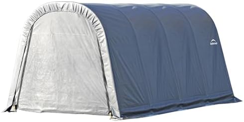 ShelterLogic 77813 Grey 10'x12'x8' Round Style Shelter