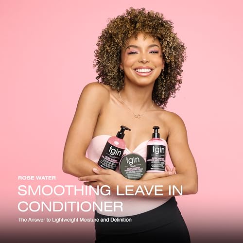 tgin Rose Water Smoothing Leave In Conditioner – Detangles & Defines Curls
