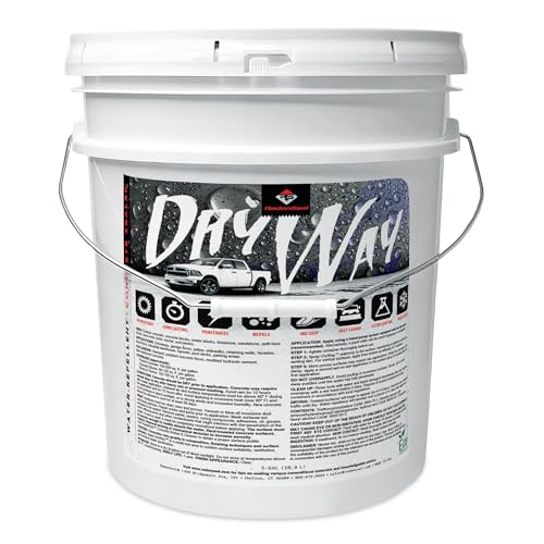 DryWay Silane Siloxane Penetrating Concrete Driveway Sealer, Natural Finish | Breathable Water-Repellent Concrete Sealer for Brick, Pavers, Patios, Pool Decks & Outdoor Concrete - Non-Film Forming