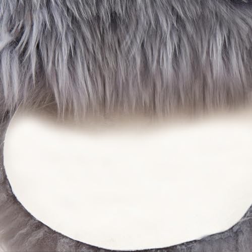 Real Sheepskin Rug Fluffy Sheepskin Throw Genuine Sheepskin Rug Sheepskin Seat Covers for Chairs Recliner Sofa (2.3x6.5ft) (Color : Ivory)
