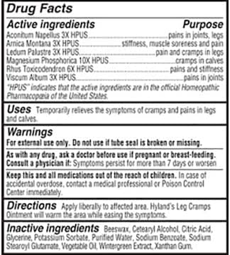 Hyland's Leg Cramps Ointment 2.50 oz (Pack of 9)