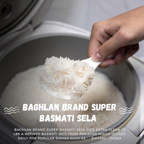 Baghlan Brand Super Basmati Sela Rice Extra Clean 10 Lbs رز بسماتي بغلان سوبر ممتاز