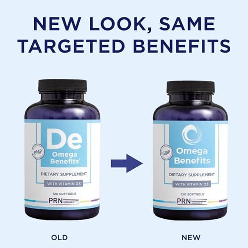 PRN rTG Omega 3 Supplement - 240 Softgels, 60-Day Supply | Fish Oil Omega 3 Supplements with 1680 mg EPA & 560 mg DHA, Omega-3 + Vitamin D for Skin, Joint, Brain, Eye & Heart Health