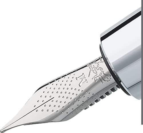Faber-Castell e-motion Fountain Pen, Wood and Chrome Brown - Fine