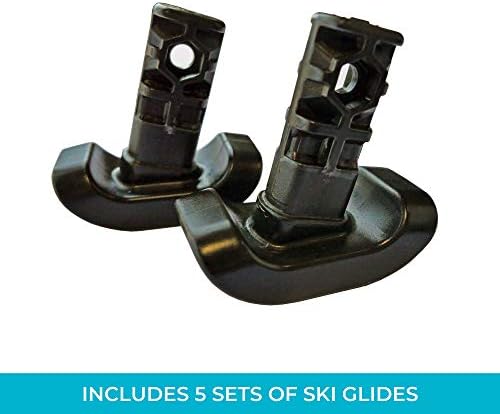 Stander Replacement Walker Ski Glides, Compatible with Stander's Wonder-Walker and Wonder-Walker-Plus, Black, Set of 2