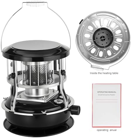 Kerosene Heater, 9000 BTU Non Electric Heaters for Indoor, 16-21 Hours Long Heating Portable Kerosene Heater for Indoor Outdoor Emergency Heating