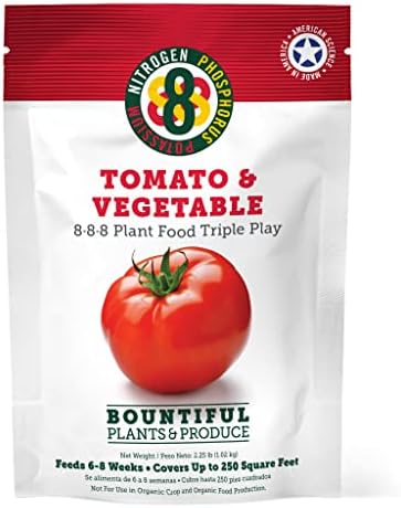 2.25lb Tomato & Vegetable Plant Food Fertilizer Triple Play 8-8-8 (Covers Up to 250 Square Feet)