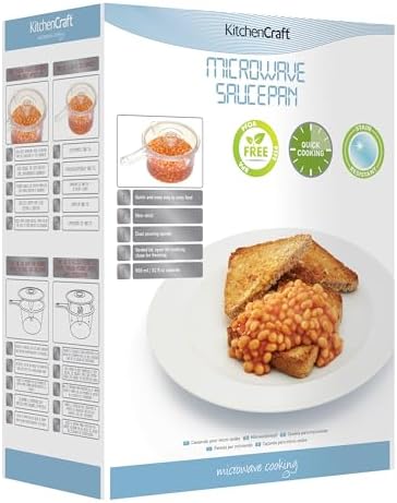 Microwave Kitchen Craft 5028250154163 900ml Saucepan, Clear