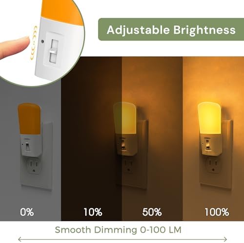 LOHAS-LED Plug in Night Light, Dimmable LED Night Lights Dusk to Dawn 2Pack