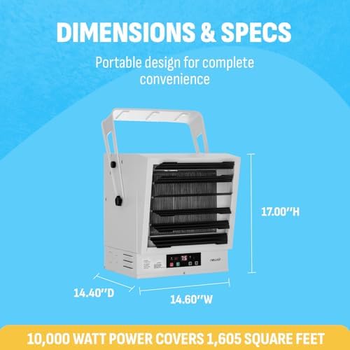NewAir Portable Space Heater for Indoor Use | Ideal Heater for Bedroom, Office or Under Desk | Electric, Energy Efficient and Noiseless