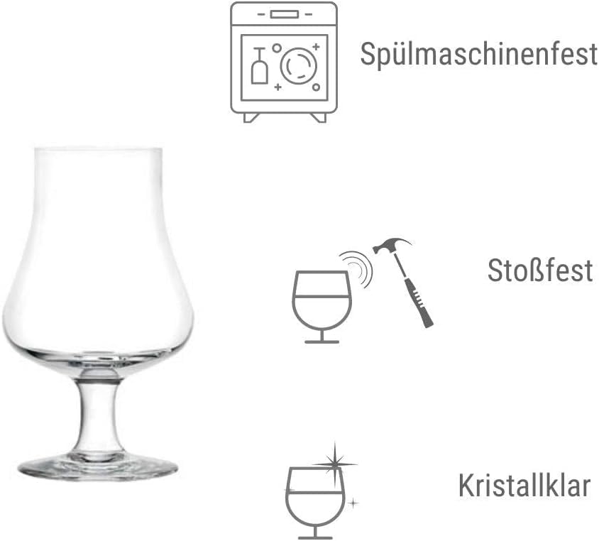 Stölzle Lausitz Whisky Nosing Glasses Set of 2 (Tasting Glass #1). Dishwasher Safe