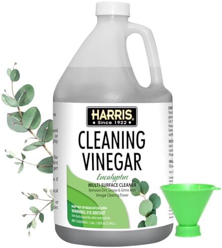 Harris Multi-Purpose Vinegar Household Surface Cleaner, Orange Scent, 128oz, Easy Pour Funnel Included