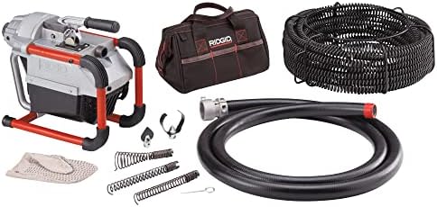 RIDGID 66497 K-60SP-SE Sectional Machine, Sectional Sewer Machine with A-61 Auger Tool Kit and A-62 Drain Cable Kit, Drain Cleaner Machine