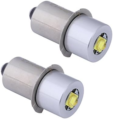 2 Pack P13.5S LED Replacement Bulbs DC 3W 4-12V LED Upgrade Bulb for Maglight Flashlight on 3 4 5 6 Cell Lantern Torch