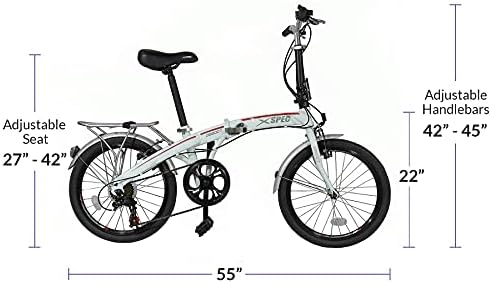 20" 7 Speed Folding Compact City Commuter Bike (NOT an Electric Bike)