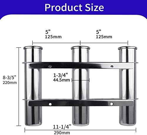3 Tubes Fishing Rod Holder for Boat